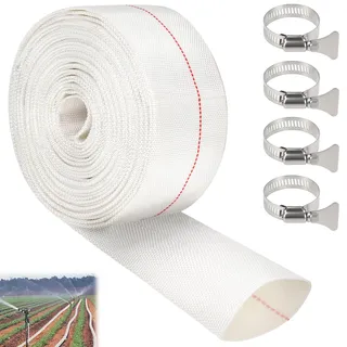 sturiz Gewebeschlauch Flachschlauch Schlauch 1/2 Zoll Feuerwehrschlauch 38mm Schlauch für Schmutzwasserpumpe Tauchpumpe Saugschlauch Druckschlauch 10M Pumpenschlauch Bauschlauch Industrieschlauch