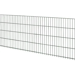 Floraworld Doppelstabmattenzaun 201 x 83 cm Moosgrün/Stahl