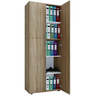 VCM Büroschrank Lona Sonoma-Eiche