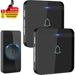 AVANTEK Funkklingel Türklingel Funk Set 400m Reichweite Wasserdicht Haustür
