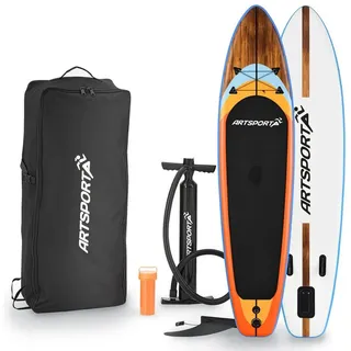 ArtSport Stand Up Paddling Board Set 320 x 77 x 15 cm weiß/bunt