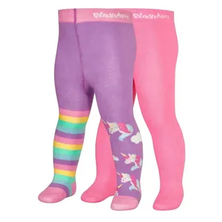 Playshoes Strumpfhose Unisex Kinder Strumpfhose, Einhorn 2er Set, 74/80