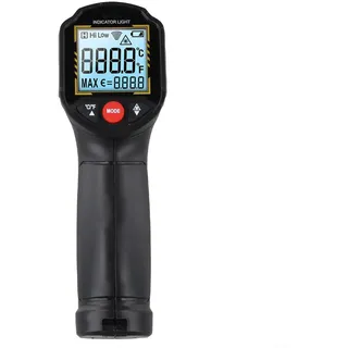 TH202 Infrarot-Thermometer, -50 °C bis 600 °C, digital, berührungslos, mit LCD-Hintergrundbeleuchtung, für undurchsichtige Objekte bei hohen Temperaturen oder schwer zugänglichen Objekten (schwarz)