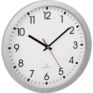 TFA Funk Wanduhr 30,00 cm 60.3522.02 Silber