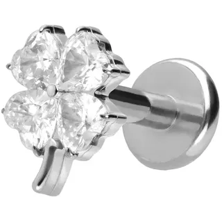 Titan Labret mit Push Fit KRISTALLKLEEBLATT