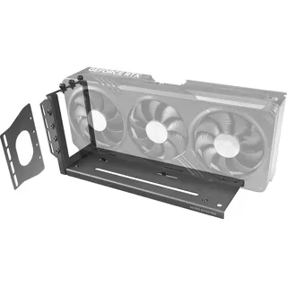 Mars Gaming MCA-GCV, Universeller Vertikaler GPU Halter, rutschfeste Magnetische Basis, Kompatibel mit Modellen bis zu 3 Slots, Vielseitige GPU Installation 2X PCI Brackets, Schwarz