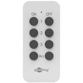 goobay Funksteckdose - Fernbedienung (Universal Fernbedienung), Fernbedienung, Weiss
