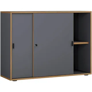 VCM Salia Aktenschrank 100 x 37,4 x 74 cm anthrazit
