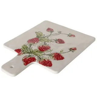 Boltze Gruppe - Servier- und Schneidebrett strawberry, Erdbeermuster, 34 x 24 cm