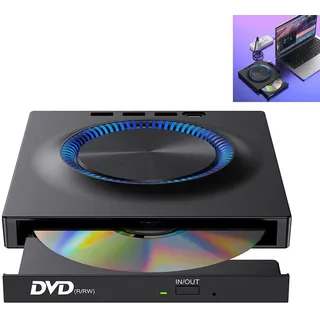 7-in-1 externes Blu-ray Brennerlaufwerk, USB 3.0 & Type-C, CD/DVD/BD lesen & brennen, SD/TF-Kartenleser, ultradünn & tragbar