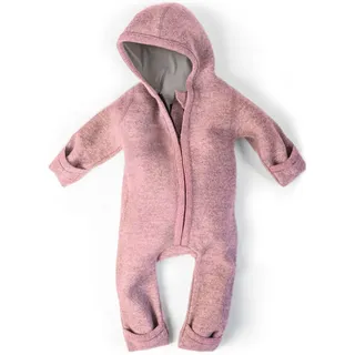 Ehrenkind Overall Walkoverall Baby aus Natur Schurwolle mit Reißverschluss Wollwalk Overall Baby rosa 74/80