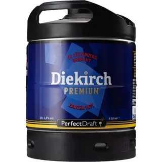 Diekirch Premium Pils, Internationales Premium Pils-Bier aus Luxemburg, Optimal Draft (1 x 6l) MEHRWEG Fassbier