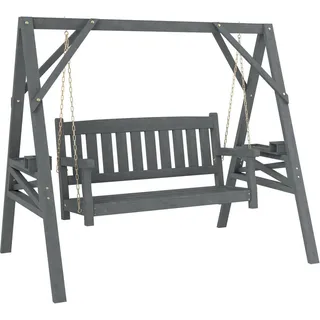 Outsunny Hollywoodschaukel Grau 2-Sitzer