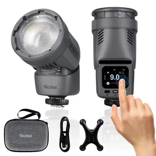 Rollei HS Freeze Q1 2-in-1 Blitzlicht und Bi-color Led-Dauerlicht Universal