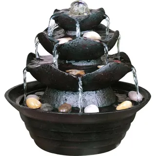 Dobar 96410e Design-Zimmerbrunnen mit 4 Schalen