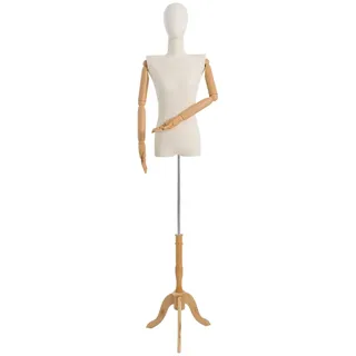 Schaufensterpuppe Weiblich Schneiderpuppe Mit Drehbare Kopf und Flexiblen Arme, Höhenverstellbar 155–200 cm Kleiderpuppe für Kleid Display