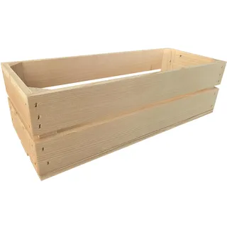 Holzkiste Groß Aus Holz - massive Weinkisten Vintage 50 x 20 x 15 cm - Holzbox Für Aufbewahrung, Holzregal - Robuste Obstkisten & Apfelkisten - Deko Kiste Für Küche, Wohnzimmer - Kiste Natur
