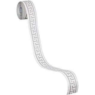 A.S. Création selbstklebende Bordüre Meander Grau-Weiß