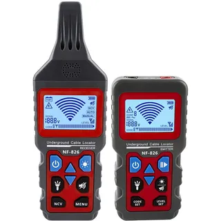 NF-826 Unterirdischer Kabelortung-Pipeline-Detektor Professioneller Wire Tracker Kabelleitung Fehler erkennen Empfindlichkeit einstellbar