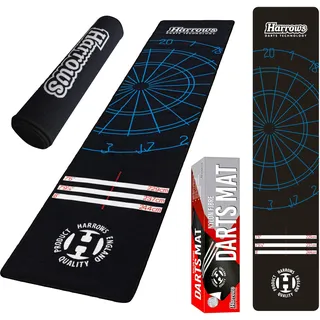 Harrows Dartmatte mit Darts Oche | Bodenmattenschutz | Rutschfeste Matte | Professionelle Dartmatte mit Gummiunterseite
