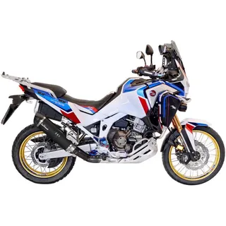 LeoVince SLIP-ON Edelstahl SBK Lv One Evo Schwarz für Honda Crf 1100 L Africa TWIN/ADVENTURE Sport/dct
