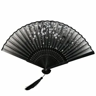 nsihing Handfächer Handfächer für Damen mit Quasten, geschnitzter Handfächer, geeignet als Geburtstagsgeschenk sowie als Requisit für Tanz