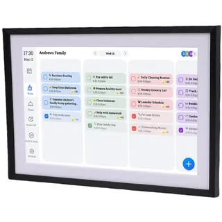 Bewinner 10.1 Zoll Smart Digital Kalender, HD Touchscreen WiFi Electronic Planner, Smart Family Planer, Wall Mounted Family Organizer Interactive Display -Fotorahmen für Home Office (EU-Stecker)