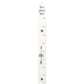 roba Rock Star Baby 3 (LBH 1,20x10x102 cm - Wachstumsmesser für Kinder - Kinderzimmer Dekoration - Holz weiß