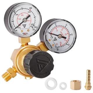 STAHLWERK Mini Druckminderer Druckregler 200 Bar für Argon CO2 Mix