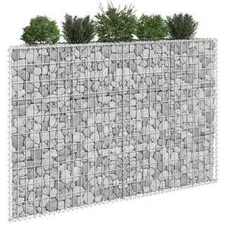 vidaXL Gabonen-Hochbeet Trapezform 150 x 20 x 100 cm