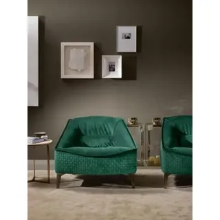 Sessel Einsitzer Luxus 1Sitzer Polster Sitz Designer Textil Sitz Stoff Moderne