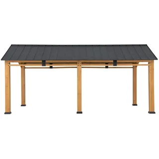 Sunjoy Carport Diran Zedernholz 336 cm x 603 cm Anthrazit