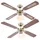 ETC Shop Deckenventilator Eiche Geflecht