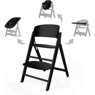 Cybex Gold CLICK & FOLD 4in1-Set, Mitwachsend, Ab Geburt bis 99 Jahre, Inkl. Bouncer Baby-Set und Tablett, Buchenholz/Baumwolle/Kunststoff, Stunning Black