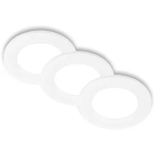 Briloner Einbauleuchte 3er Set (230V) Kunststoff weiß