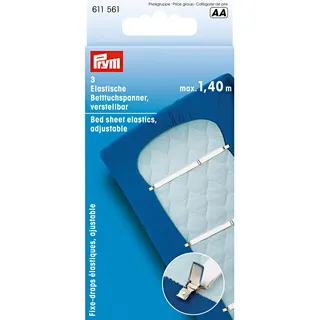 Prym elastische Betttuchspanner, verstellbar, 3 Stück