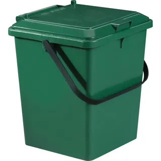 GARANTIA Bioeimer Grün 10 Liter Biomülleimer LxBxH 23x25x30 cm, Klapp-Deckel Eimer -