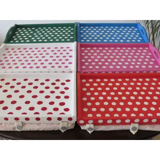 Tablett Holz Holztablett Serviertablett Betttablett Kissen Laptopunterlage XXL - 51 cm - rosa