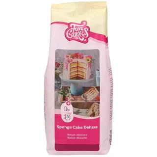 FunCakes Mix für Biskuit Deluxe: Einfach zu bedienen, wunderbar leichter Biskuitkuchen, perfekt für die Kuchendekoration, Konditorqualität, Kuchenbasis, Halal., 1 kg
