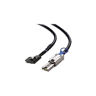 Allowish Mini SAS SFF-8087 Right to SAS SFF-8088 Server high-Speed Connection Cable (2m,Black)