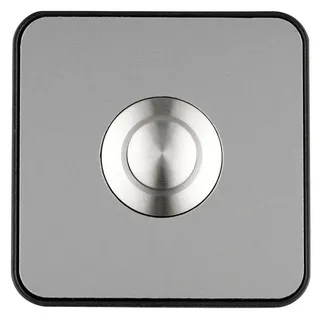 Grothe 64181 Klingel Edelstahl-Optik, Schwarz