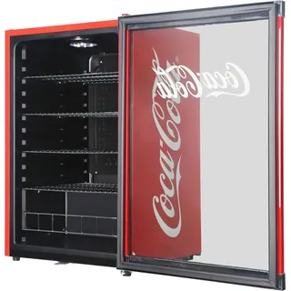 CUBES HC 166 E COCA COLA Getränkekühlschrank (115 l, 845 mm hoch, Rot)