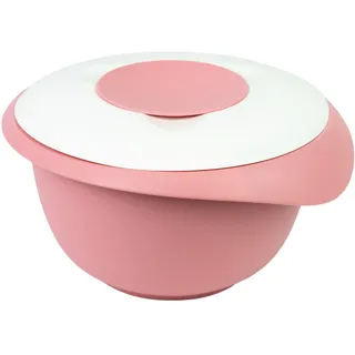 Westmark Rührschüssel mit zweigeteiltem Deckel 3,5 l, rosa/weiß, 3155227P