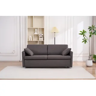 Atlantic Home Collection Schlafsofa "Robin, B: 168cm", grau (anthrazit), B:186cm H:84cm T:96cm, ATLANTIC HOME COLLECTION, Sofas, Schlafsofa, mit Matratze und Zierkissen, Dauerschläfer, Topseller