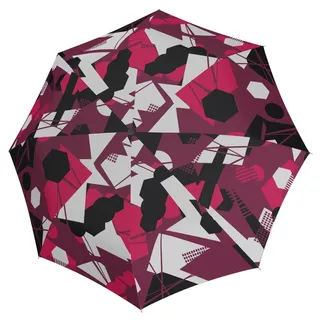 Knirps A.200 Medium Duomatic Taschenschirm - kompakt und sturmfest - im Windk getestet, Erforscht Hibiskus, one size, Klassisch