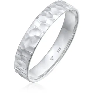 KUZZOI Silberring "Bandring Herrenring Freundschaftsring 925 Silber" Gr. 62, silber, Fingerringe, Herren, 62mm, ohne Stein, Silber 925 (Sterlingsilber), 4mm, Silberring