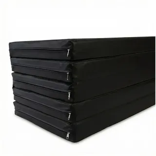 jeflex gmbh Jeflex Turnmatte klappbar 250 x 100 x 8 cm Fitness Weichbodenmatte | rot/schwarz