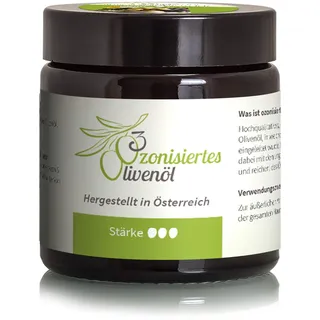 Phoenix der Lebenskraft Ozonisiertes Olivenöl (stark, 120 ml Tiegel) - Für die Haut - Ozon-Oliven-Öl - Massageöl