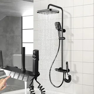 vrietina Duschsystem Schwarz Duschset 30x19cm 27271000