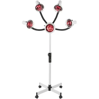 5-Kopf-Infrarot-WäRmelampe HöHenverstellbarer Styling Dauerwellen Trockner Salon WäRmelampe Kopf Lampe Friseur Trockenhaube Haar Heizung Hervorragende Heizwirkung FöHn Assistent HöHenverstellbar